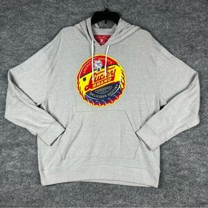 Lucky Brand Gray Graphic Hoodie Americana Style Size L